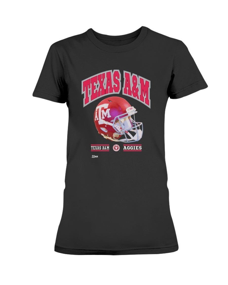 Vintage 1991 University Of Texas Am Aggies Football Ladies T Shirt 081921