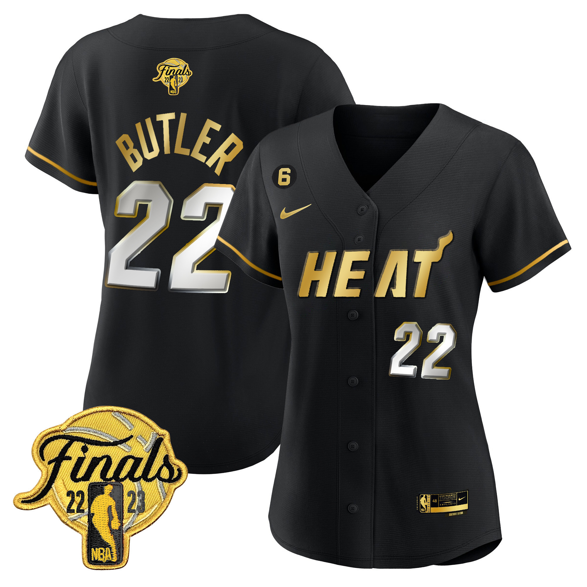 Women’S Miami Heat 2023 Finals Baseball Cool Base Jersey – All Stitched