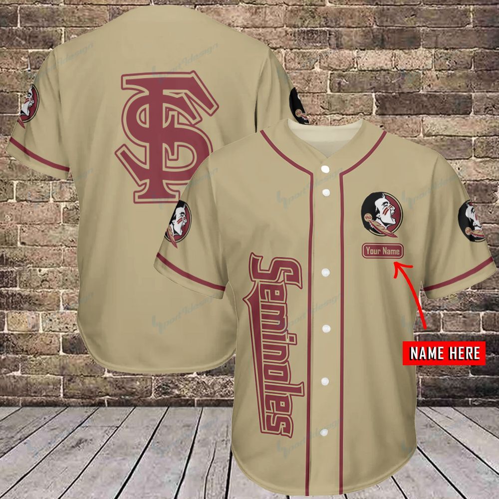 Florida State Seminoles Personalized Baseball Jersey 337