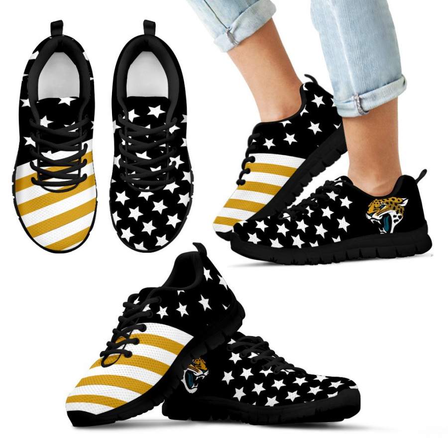 America Flag Full Stars Stripes Jacksonville Jaguars Sneakers