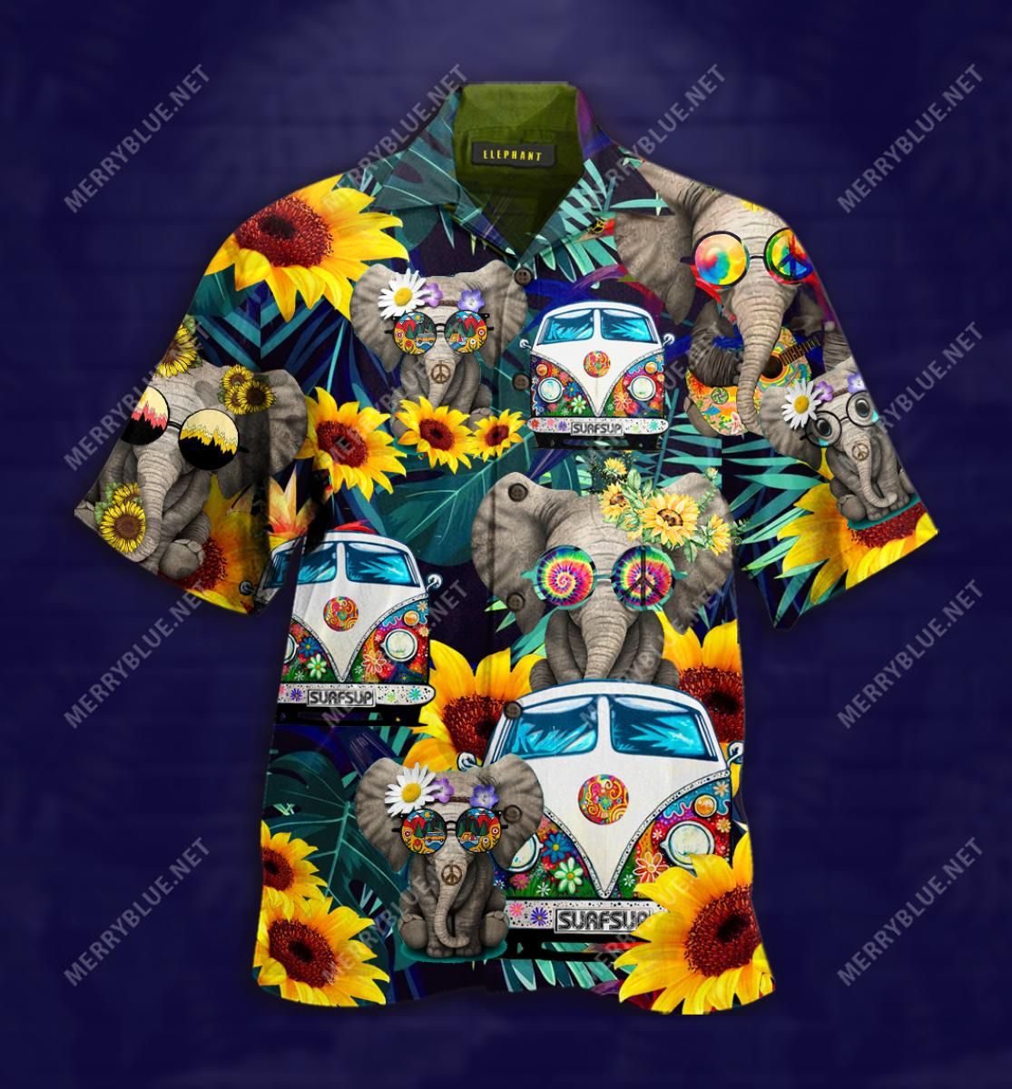 Wonderful Camping Elephant Aloha Hawaiian Shirt Colorful Short Sleeve Summer Beach Casual Shirt For Men And Women