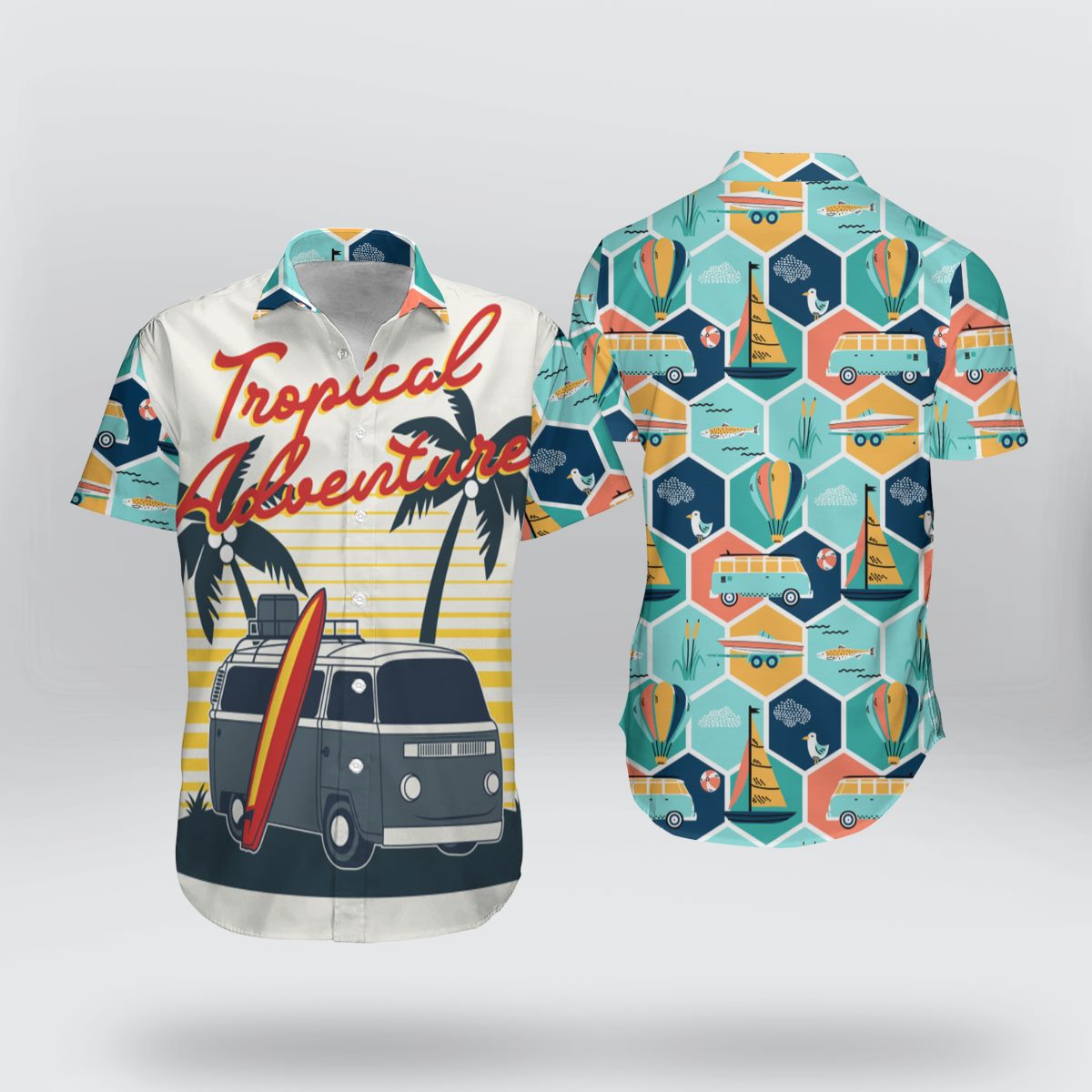 Tropical Adventur & Camping Hawaiian Shirt