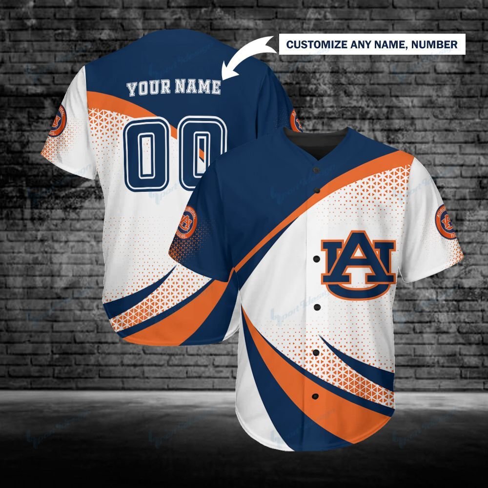 Auburn Tigers Personalized Baseball Jersey 250