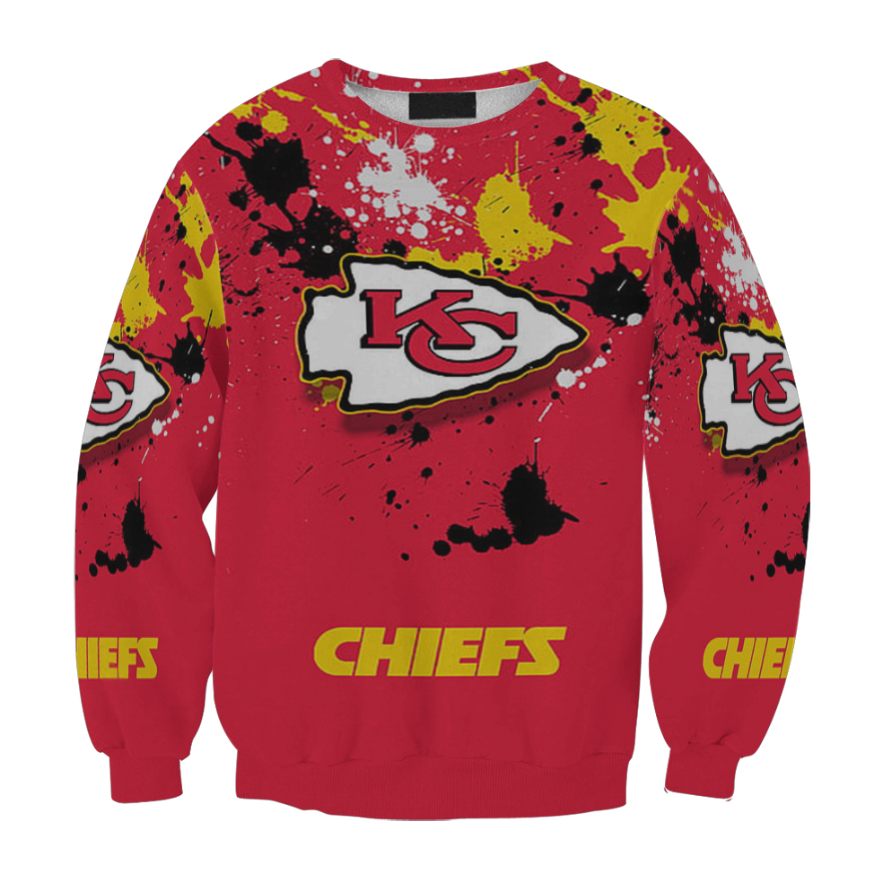 Kansas City Chiefs Emblem Brush Gift For Fan 3D Full Printing Sweatshirt