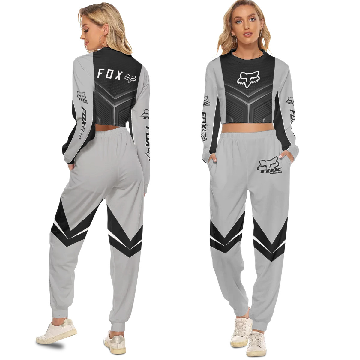 Fr Cropped Sweatshirt Suit Women Set Vd06