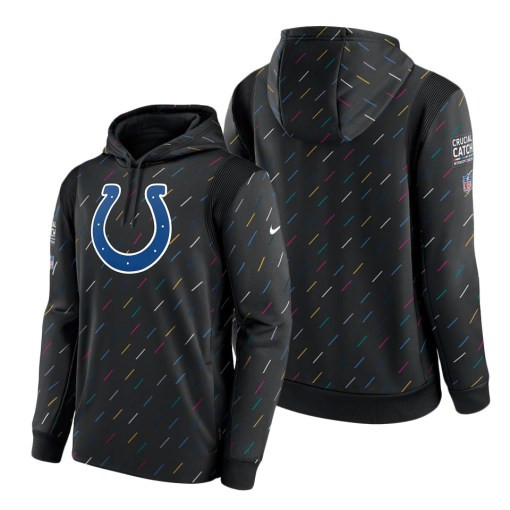 Men’S Indianapolis Colts Charcoal 2021 Crucial Catch Therma Pullover Hoodie