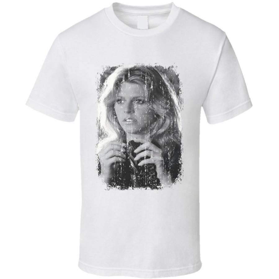 Indsay Wagner Celebrity Icon Sexy Vintage T Shirt Fashion O-Neck Short Sleeved T-Shirts Summer Funny Loose Punk Tee Shirt For Men