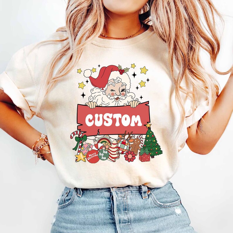 Custom Christmas Shirt, Personalized Christmas Shirt, Santa Claus T-Shirt, Merry Christmas Shirt, Funny Christmas Pajamas, Christmas Gifts