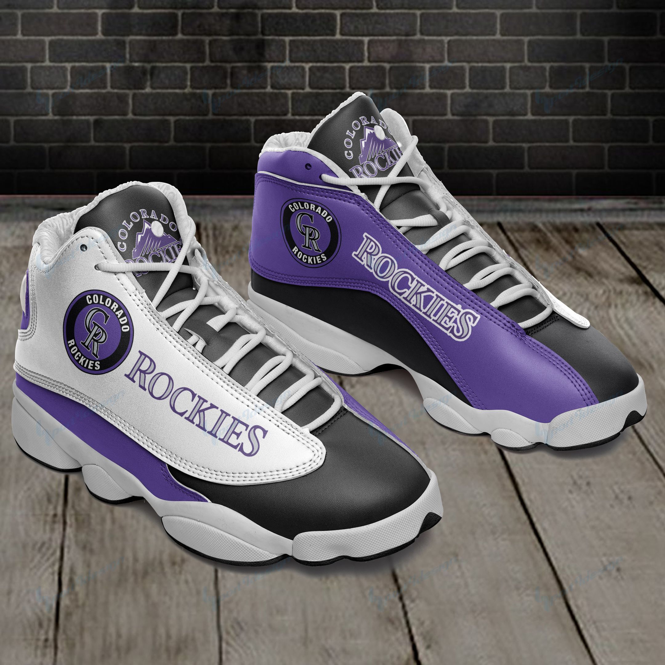 Colorado Rockies Air JD13 Sneakers 047