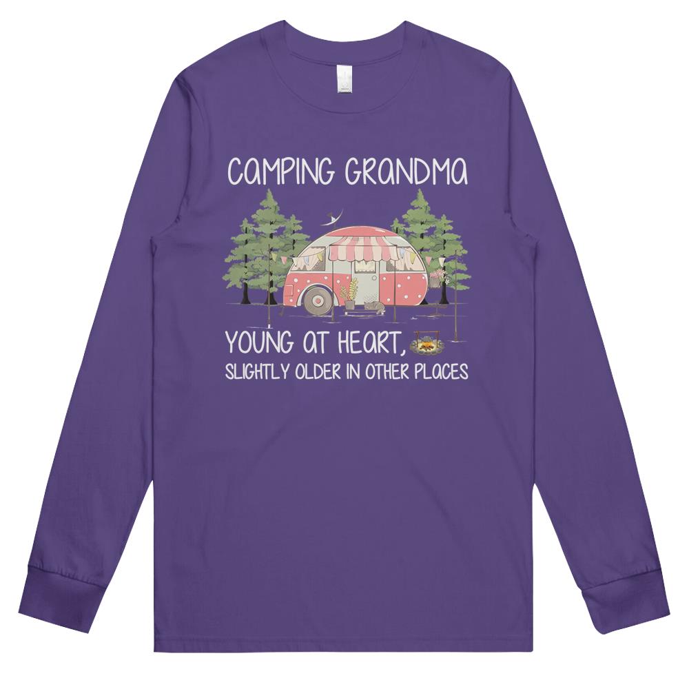 Camping Grandma Matching Camp Family Camper Cool Vintage Long Sleeve T Shirts