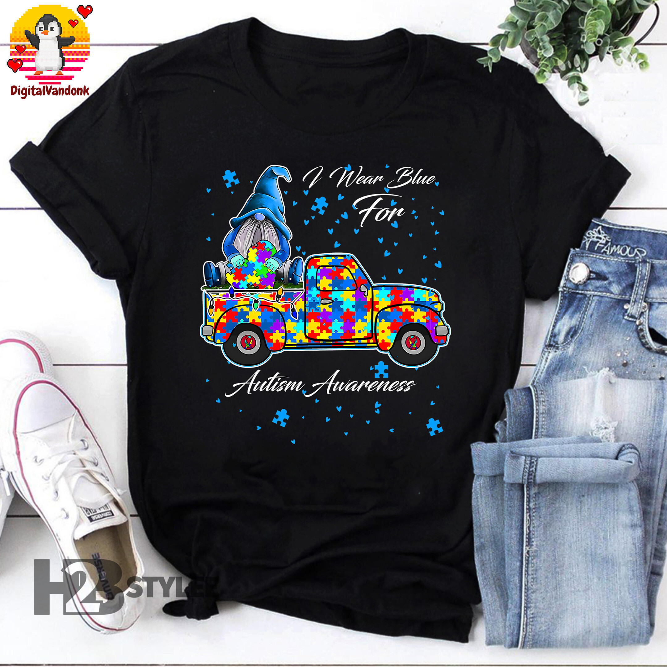 I Wear Blue For Autism Autism Awareness Support Gift Neurodiversity Special Education Unisex T Shirt, Sweatshirt, Hoodie