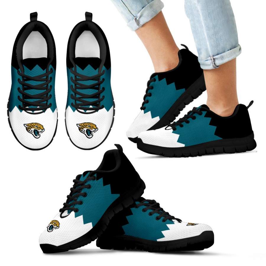 Incredible Line Zig Zag Disorder Beautiful Jacksonville Jaguars Sneakers