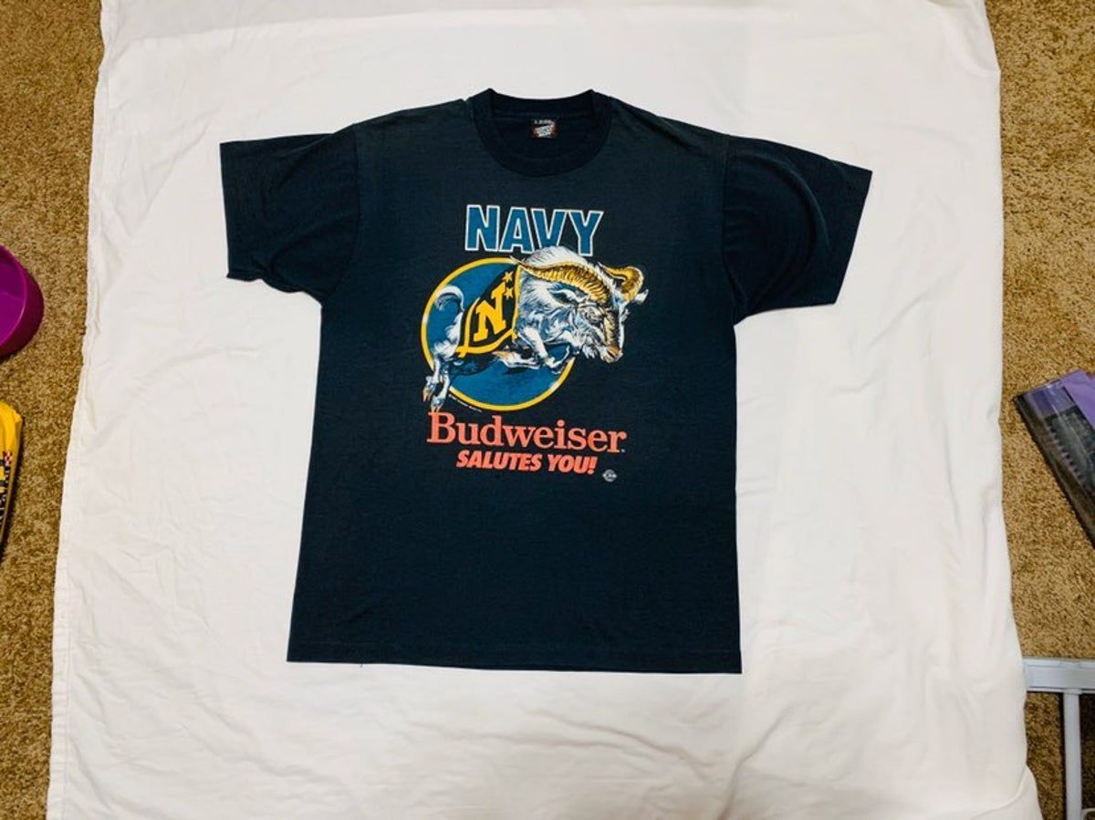 1987 Budweiser Salutes Navy Shirt