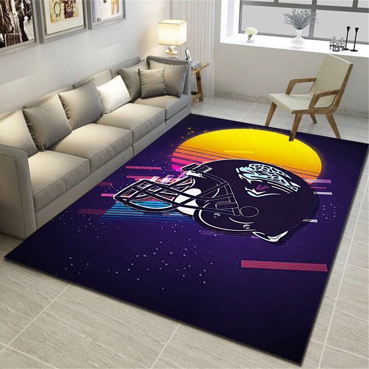 Jacksonville Jaguars Area Rugs, Football Team Living Room Bedroom Carpet, Sports Floor Mat Home Decor