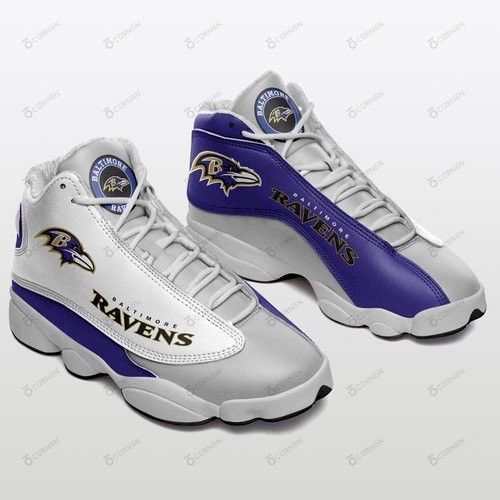 Baltimore Ravens Air Jd13 Jordan 13 Sneakers 080