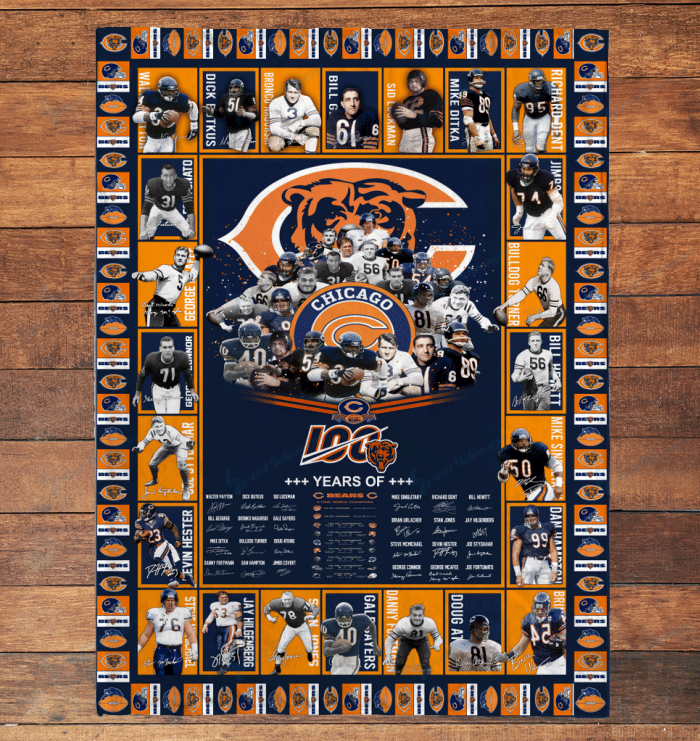 Chicago Bears Limited Edition Quilt and Blanket 058