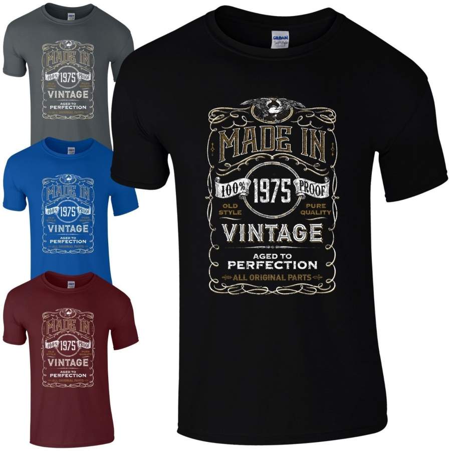 Made in 1975 Tshirt Born 43rd Ann¨¦e Anniversaire ?ge Pr¨¦sent Vintage Dr?le Pour Homme Cadeau