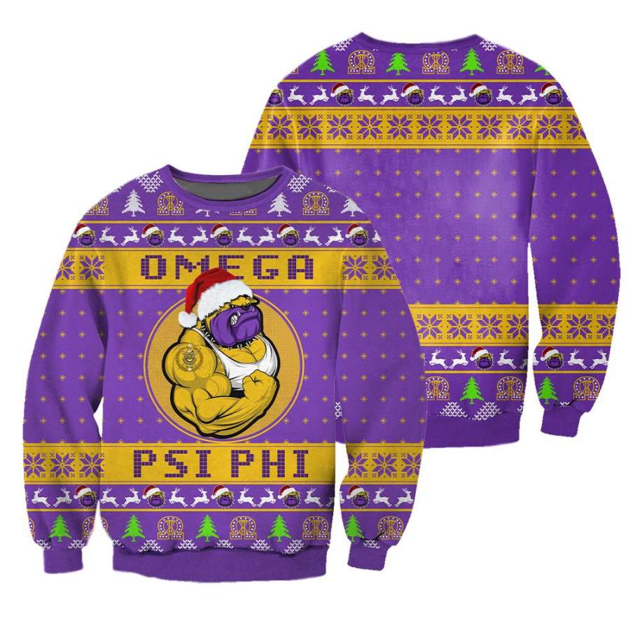 3D ALL OVER OMEGA PSI PHI UGLY SWEATER 15112019