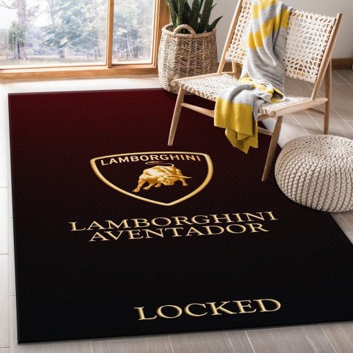 Lamborghini Aventador Rug All Over Print Logo Custom Area Rug Carpet Full Sizes Home Living Rug Carpet Decor