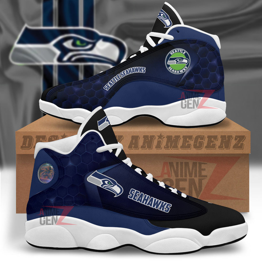 Seattle Seahawks Air Jordan 13 Sneakers Nfl Sport Shoes