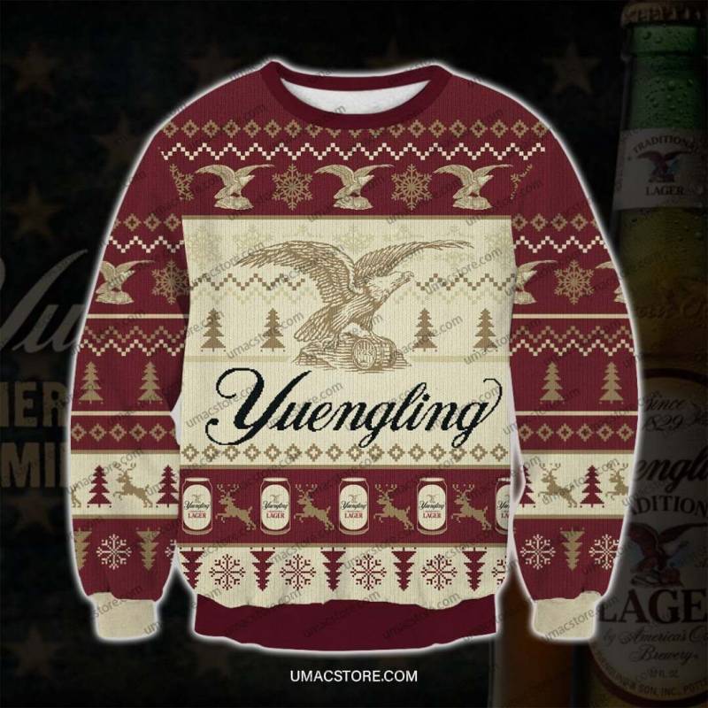 Yuengling 3D Print Ugly Christmas Sweatshirt