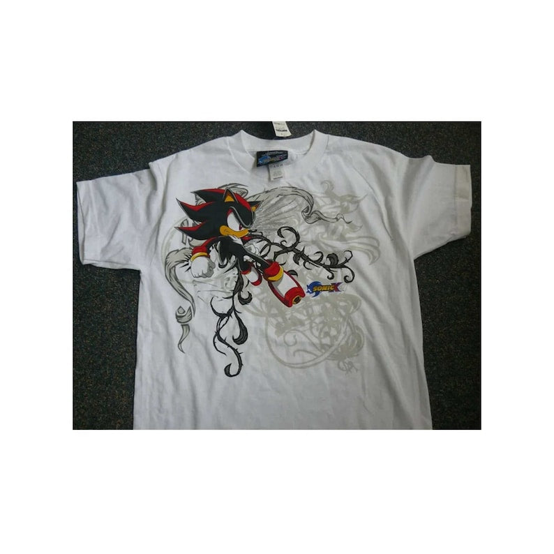 Sonic X – T-Shirt, Sonic X Shadow White Tribal Shirt, Sonic X Tee, Shadow The Hedgehog Shirt, Jesse Pinkman Shirt