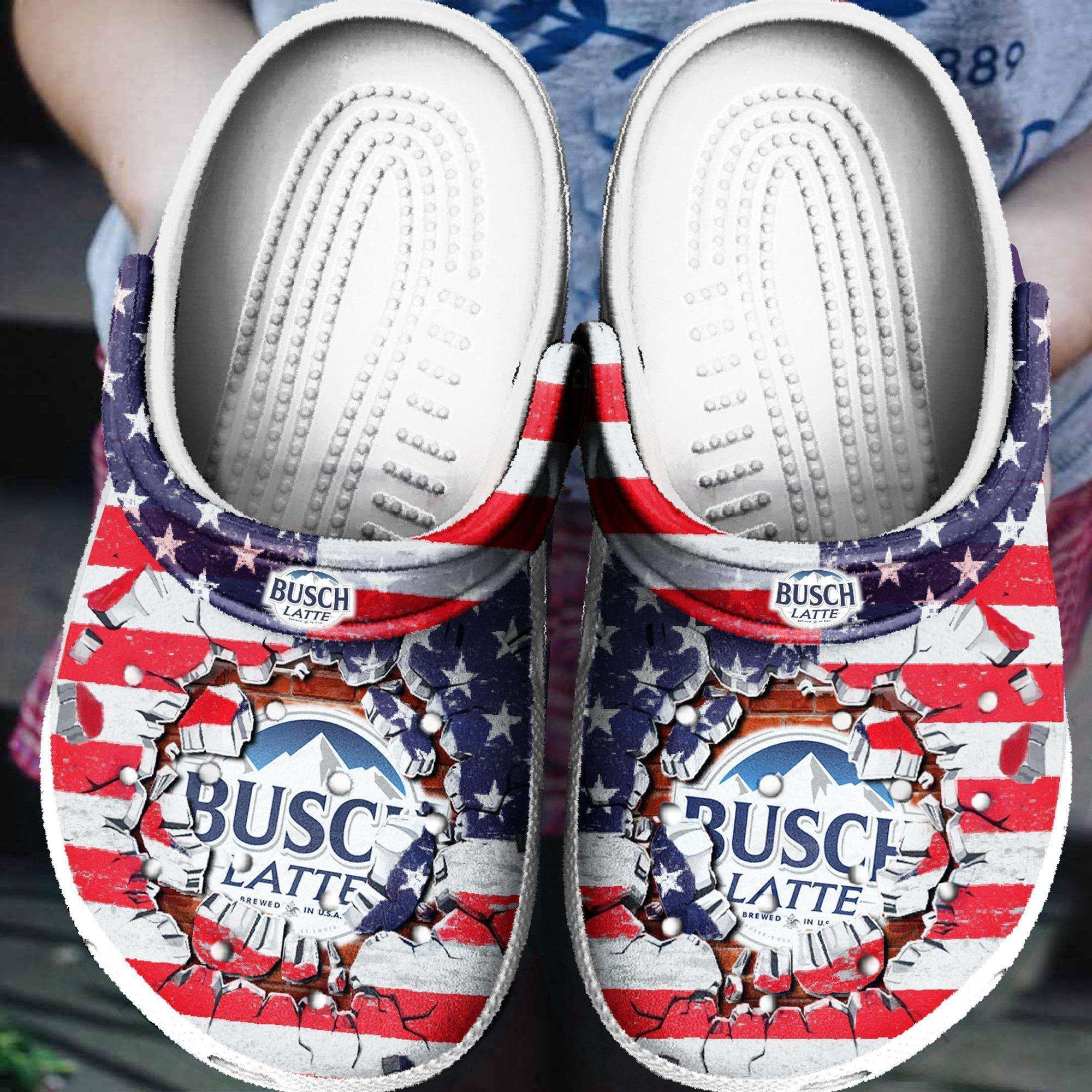 Busch Latte Artwork Design Crocss Crocband Clog Comfortable Water Shoes