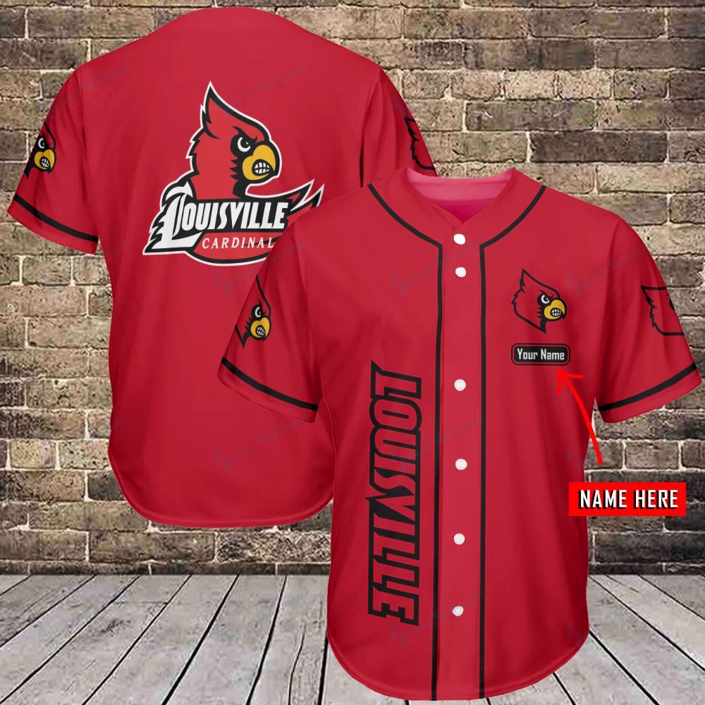 Louisville Cardinals Personalized Baseball Jersey Shirt 339