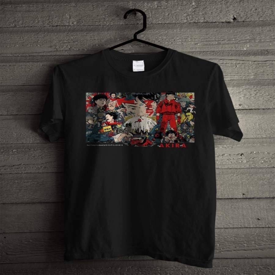 Hot Sale Anime T-shirt Japanimation Samurai Akira Videogames Men’s T-shirt Vintage Men Cotton Tee