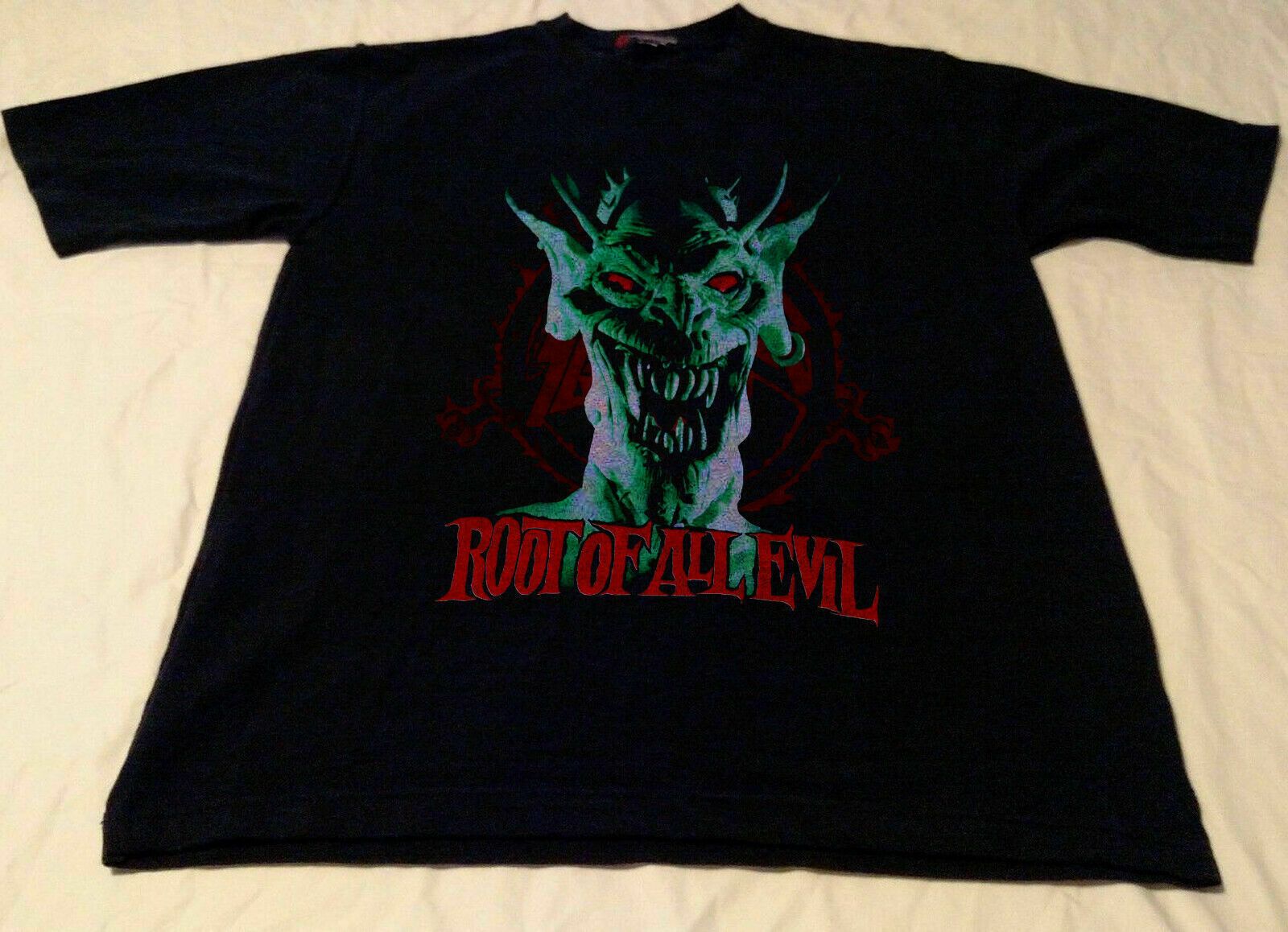 Vintage Shirt tour 1988 SLAYER Root Of All Evil WORLD SACRIFICE Reprint Tee L126