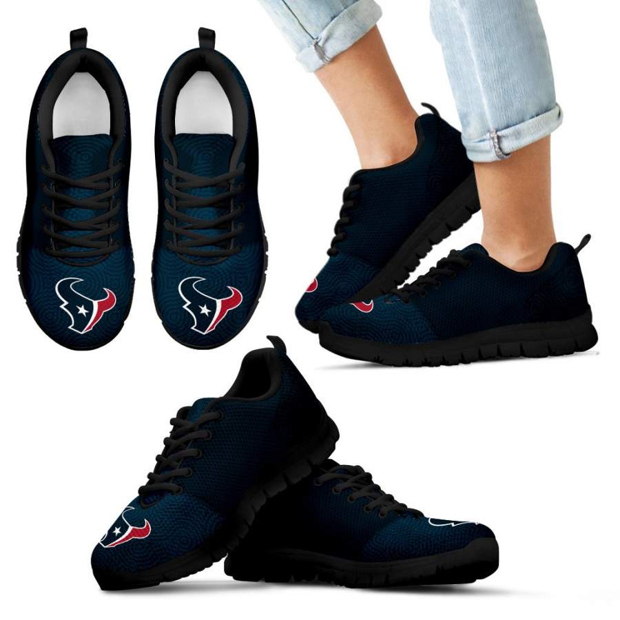 Seamless Line Magical Wave Beautiful Houston Texans Sneakers