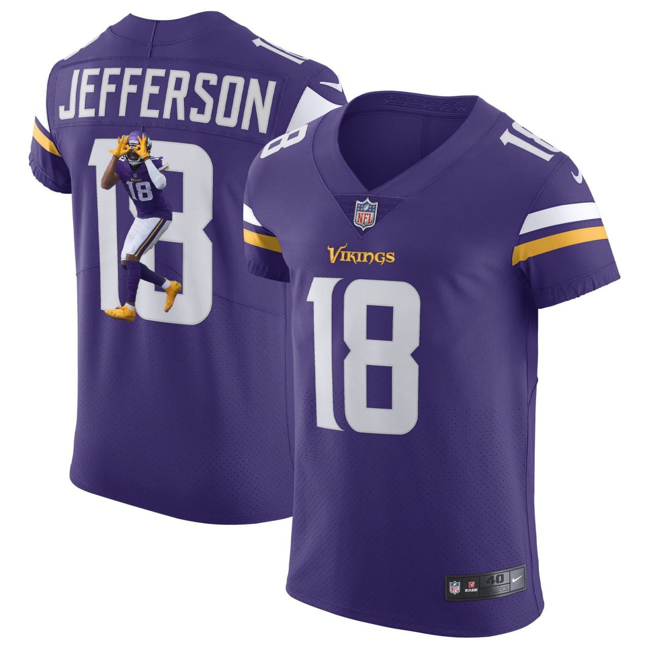 Justin Jefferson Minnesota Vikings Purple F.U.S.E. Jersey - Alvaig Store