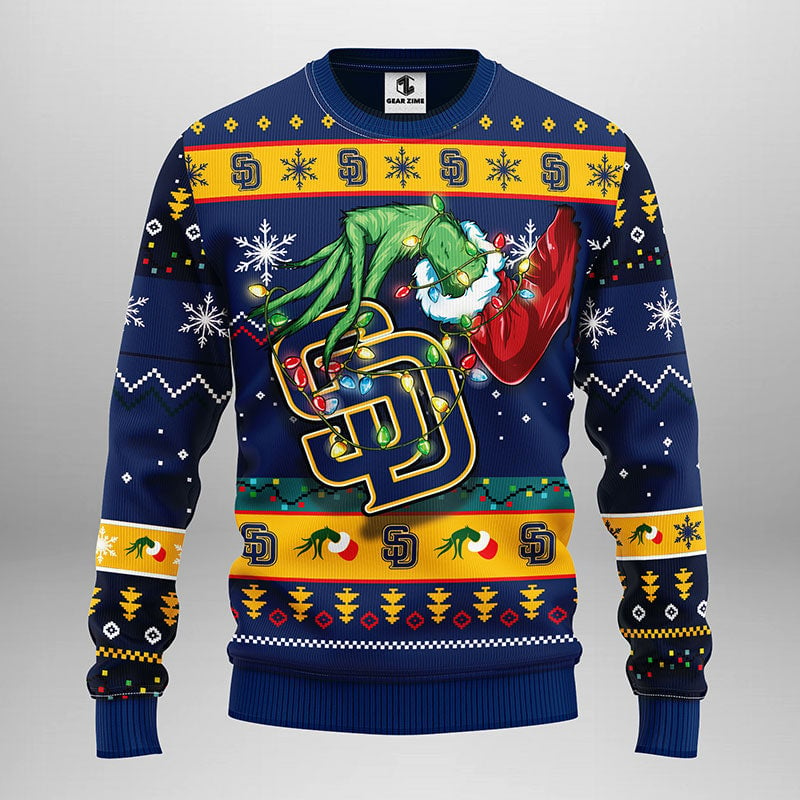 San Diego Padres Grinch Ugly Christmas Sweater