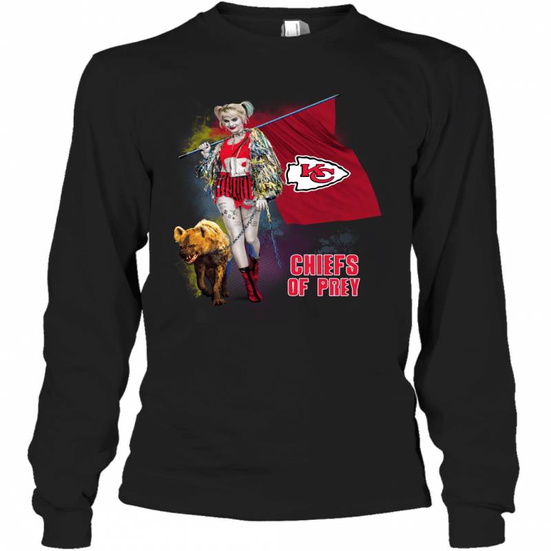 Harley Quinn flag Kansas City Chiefs Of Prey Long Sleeve T-Shirt