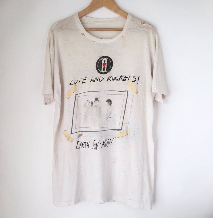 Rare 1988 Love Rockets Vintage Tour 80S Thrashed Paper Thin Bauhaus X Shirt