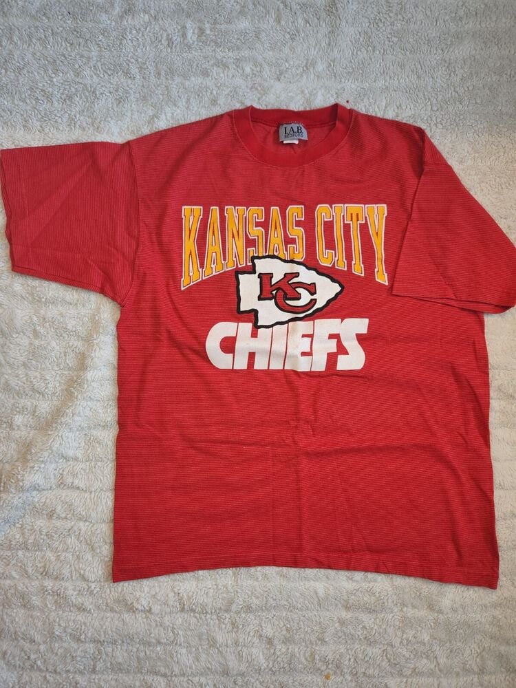 Vintage 90S Iab Bedford Kansas City Chiefs Graphic T Shirt Red Football L