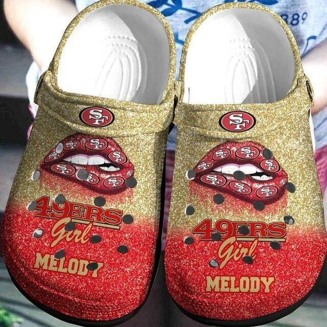 San Francisco 49Ers Gold Red Pattern Crocs Crocband Clog Comfortable Water Shoes