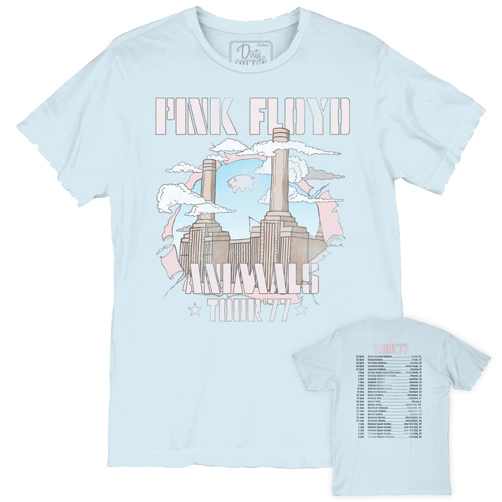 Pink Floyd Factory Animals Tour Light Blue S/S Unisex Crew T-Shirt – Special Order