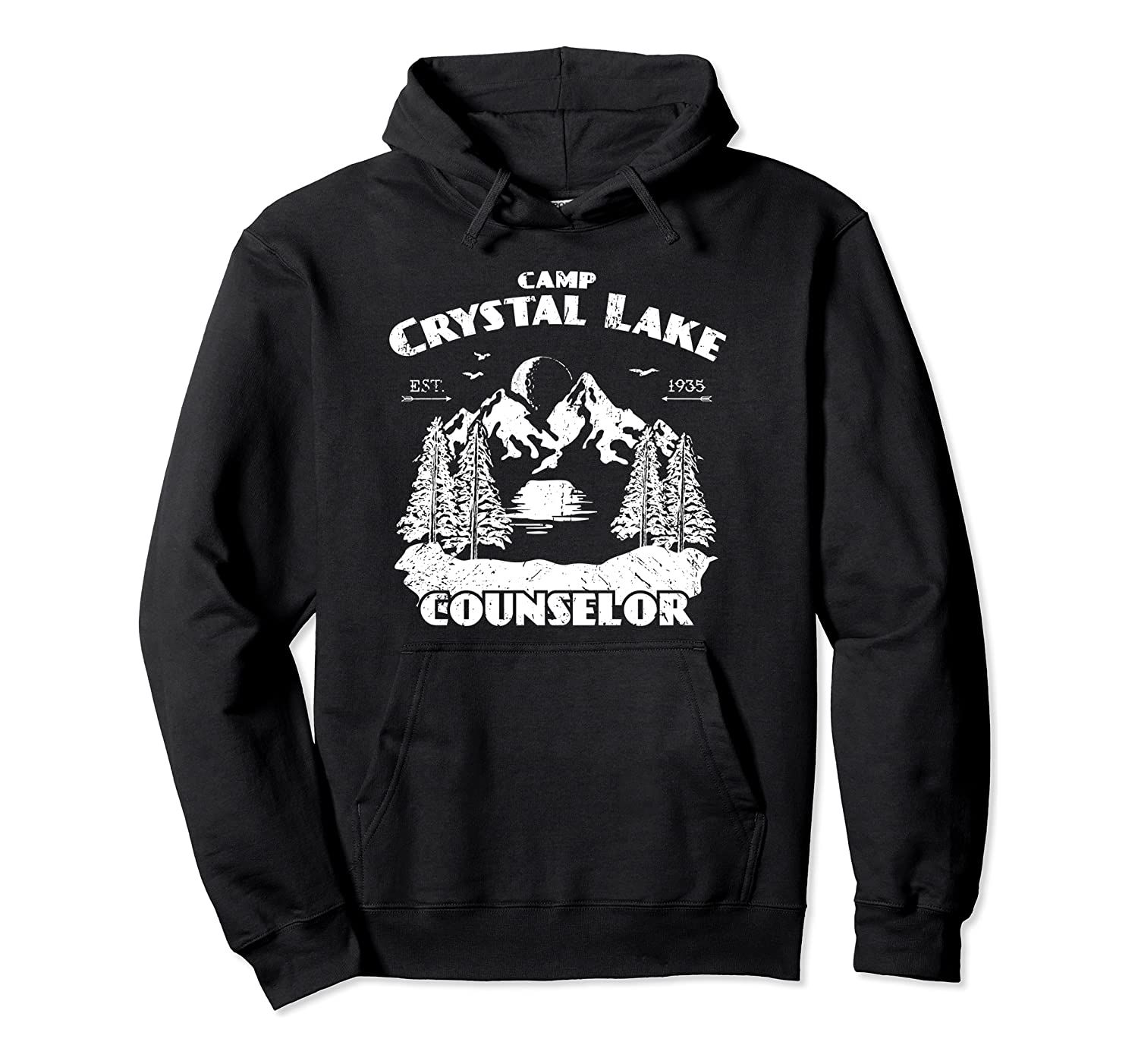 Camp Camping Crystal Lake Counselor Vintage Gift Design Pullover Hoodie, T-Shirt, Sweatshirt, Tank Top, Racerback, Dolman