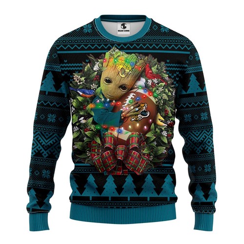 Jacksonville Jaguars Groot Hug Christmas Gift For Fan Ugly Wool Sweater Christmas