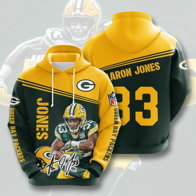 Green Bay Packers 33 Aaron Jones 14 Unisex 3D Hoodie Gift For Fans