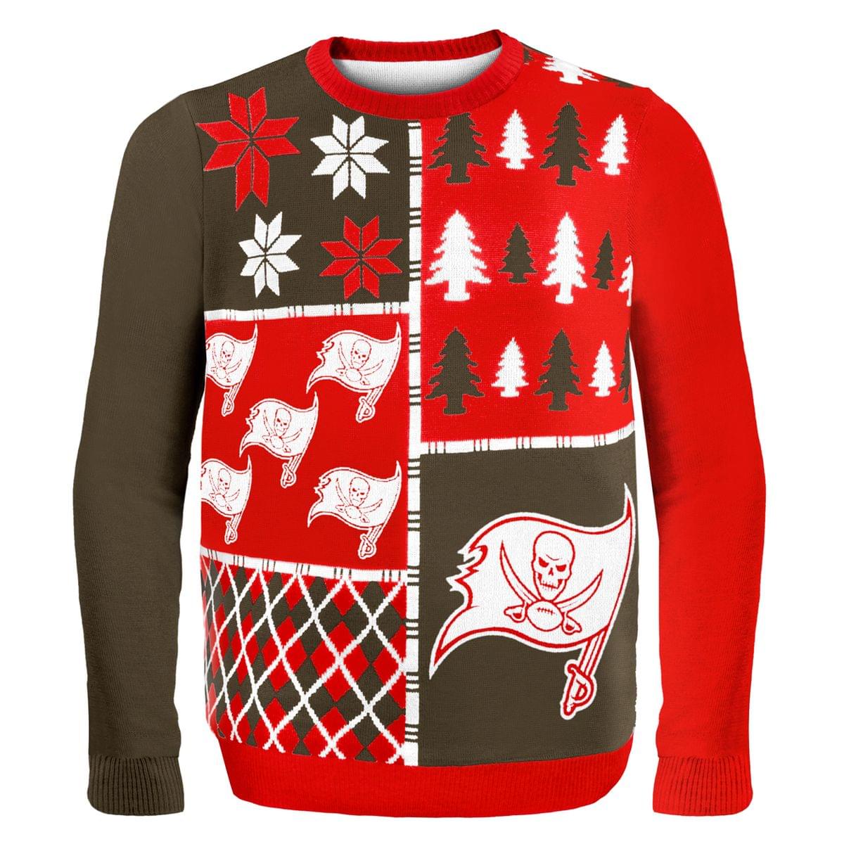 Tampa Bay Buccaneers Busy Block Nfl Ugly Sweater