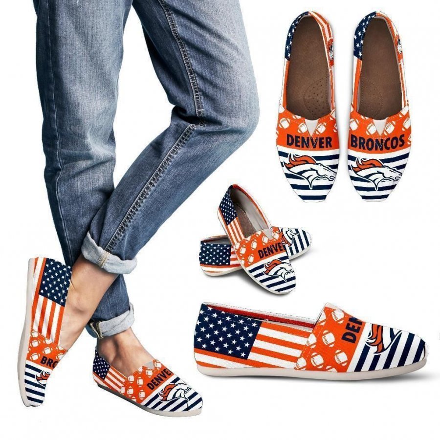 American Flag Denver Broncos Casual Shoes #605