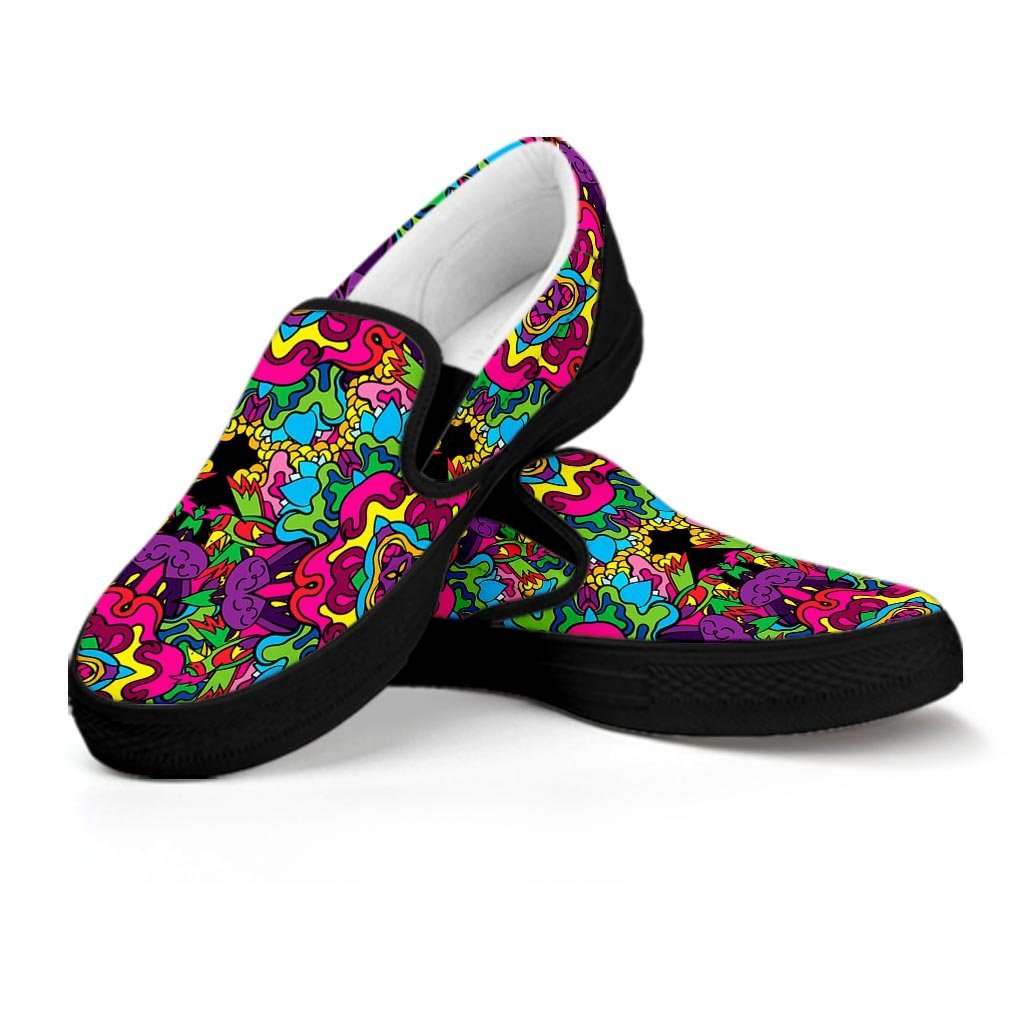 Animal Hippie Psychedelic Men’S Slip On Sneakers