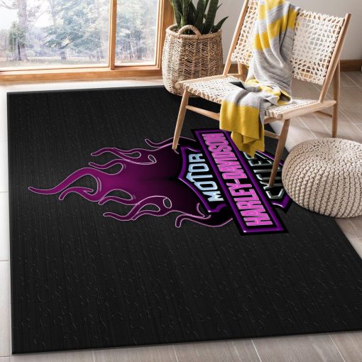 Harley Davidson Ver11 Rug All Over Print Logo Custom Area Rug Carpet Full Sizes Home Living Rug Carpet Decor