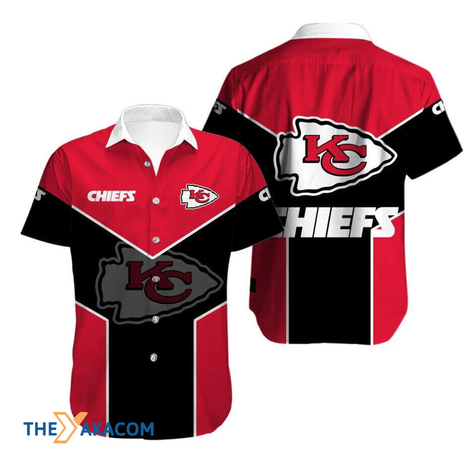 Kansas City Chiefs Colorblock Great Gift For Fan Short Sleeve Hawaiian Shirt