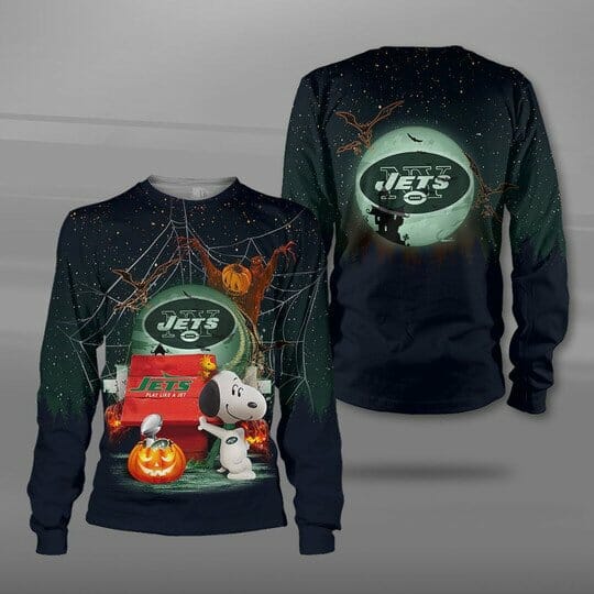 New York Jets Snoopy Halloween Gift For Fan 3D Full Printing Sweatshirt - Funnymugsandshirts Fashion