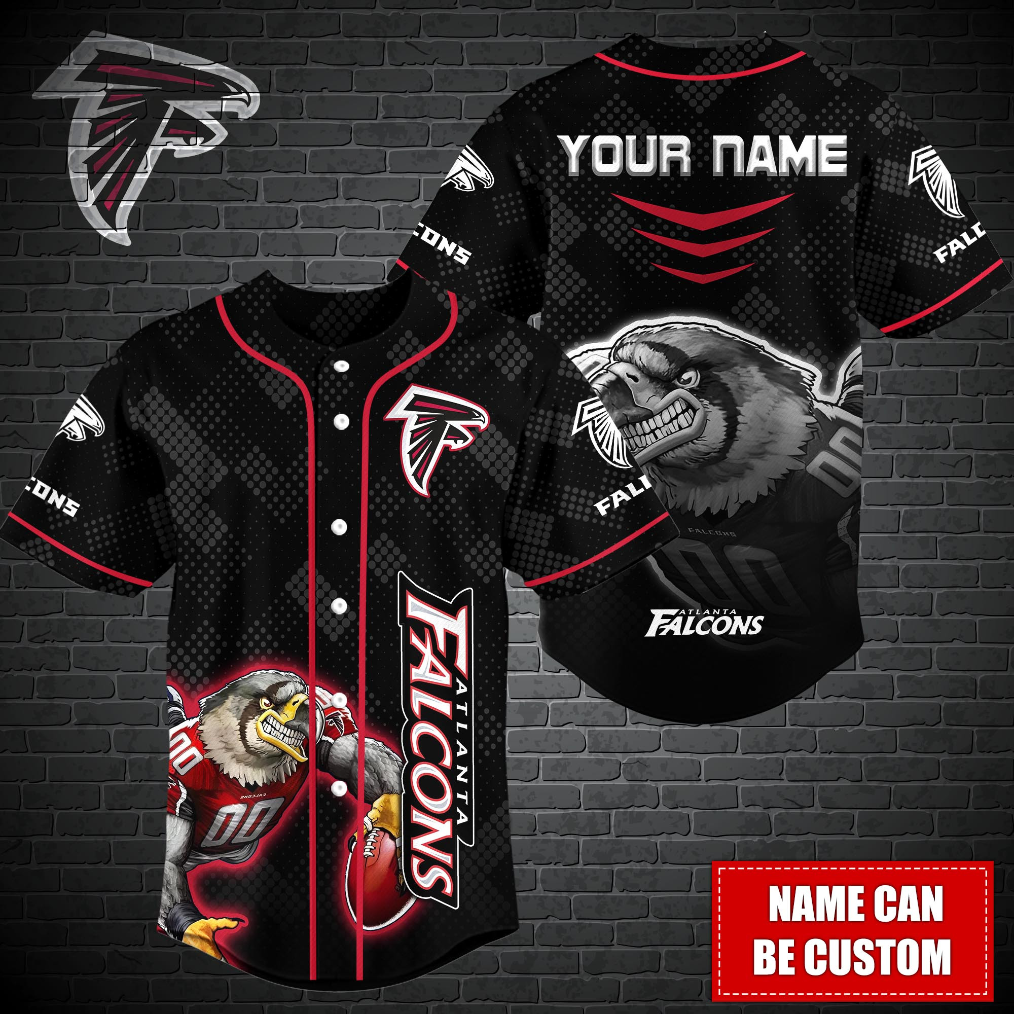 Atlanta Falcons Nfl-Baseball Shirt Custom T-44500