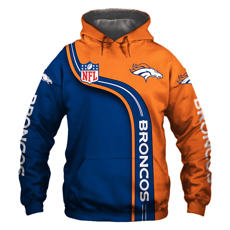 Denver Broncos Hoodies 3D Highway Letter Broncos