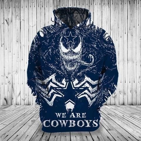 Venom Character Dallas Cowboys 43 Unisex 3D Hoodie Gift For Fans